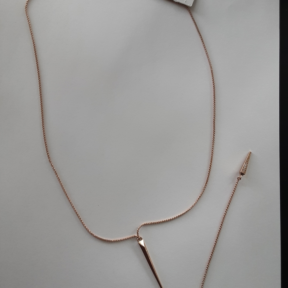 Kendra Scott Vivian Lariet Y Necklace in Rose Gold - Picture 4 of 6